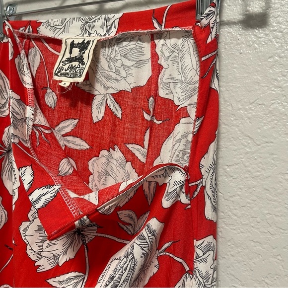 Jaase Anthropologie Floral Asymmetrical Tiered Floral Boho Skirt Size Small - Picture 5 of 6